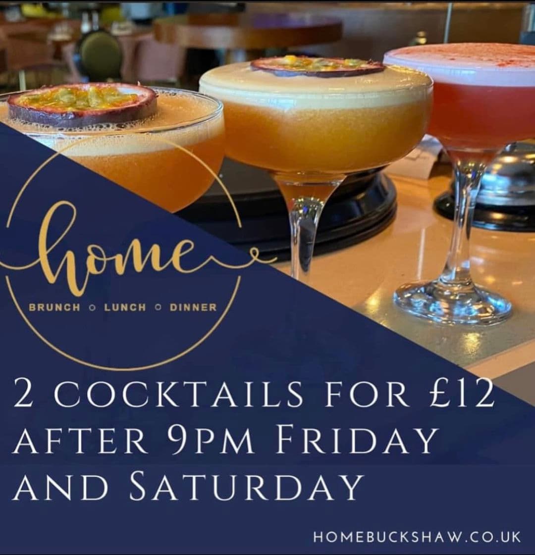 2 Cocktails for £12